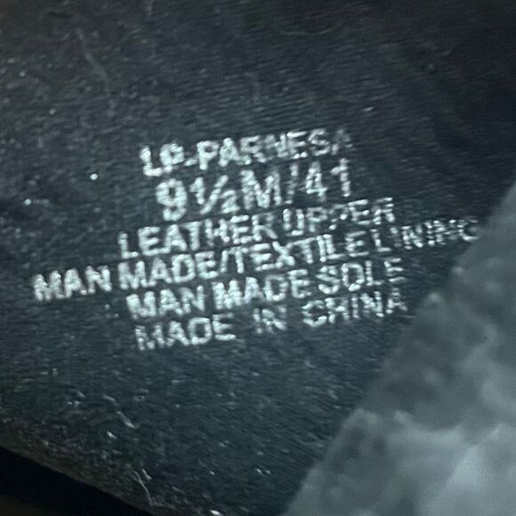 Lucky Brand Black Parnesa Side Zip Block Heel Leather Ankle Booties Women’s 9.5M - Picture 5 of 6